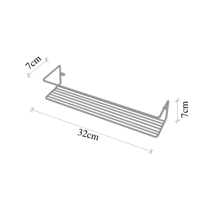Hanah Home Estante de Pared Cromo para Baño o Especias